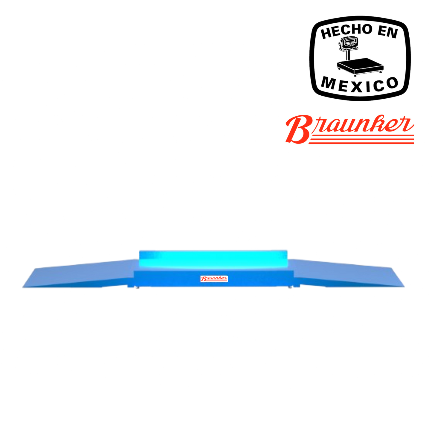 Báscula Braunker de Piso Super Baja Alto Alcance, 122 x 244 cm, 5000 Kg