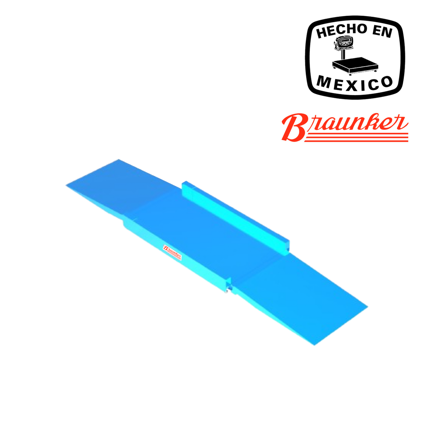 Báscula Braunker de Piso Super Baja Alto Alcance, 122 x 244 cm, 5000 Kg