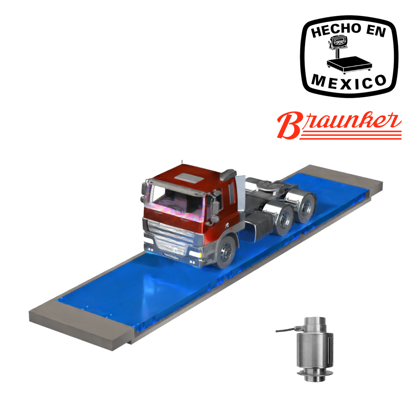 Puente de pesaje BC2 analógico, piso de placa, para fosa