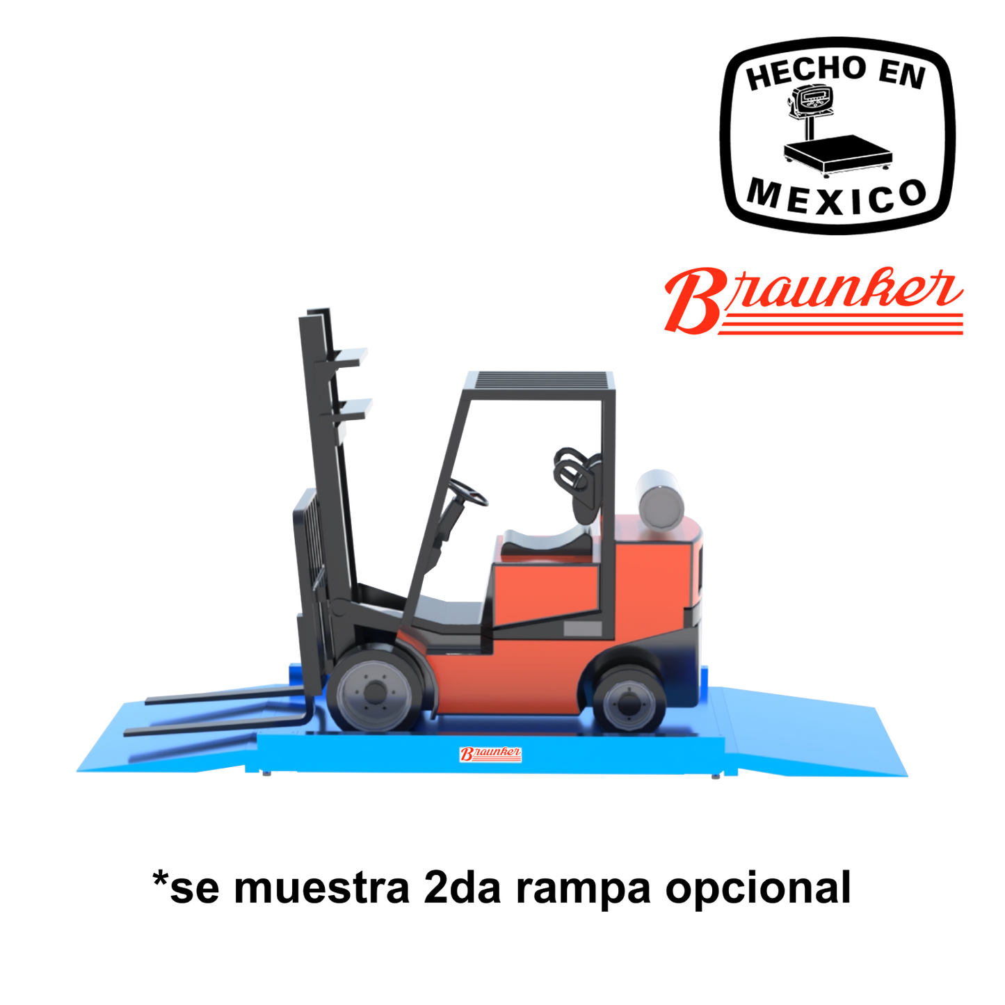 Báscula Braunker de Piso Super Baja Alto Alcance, 183 x 305 cm, desde 10000 Kg