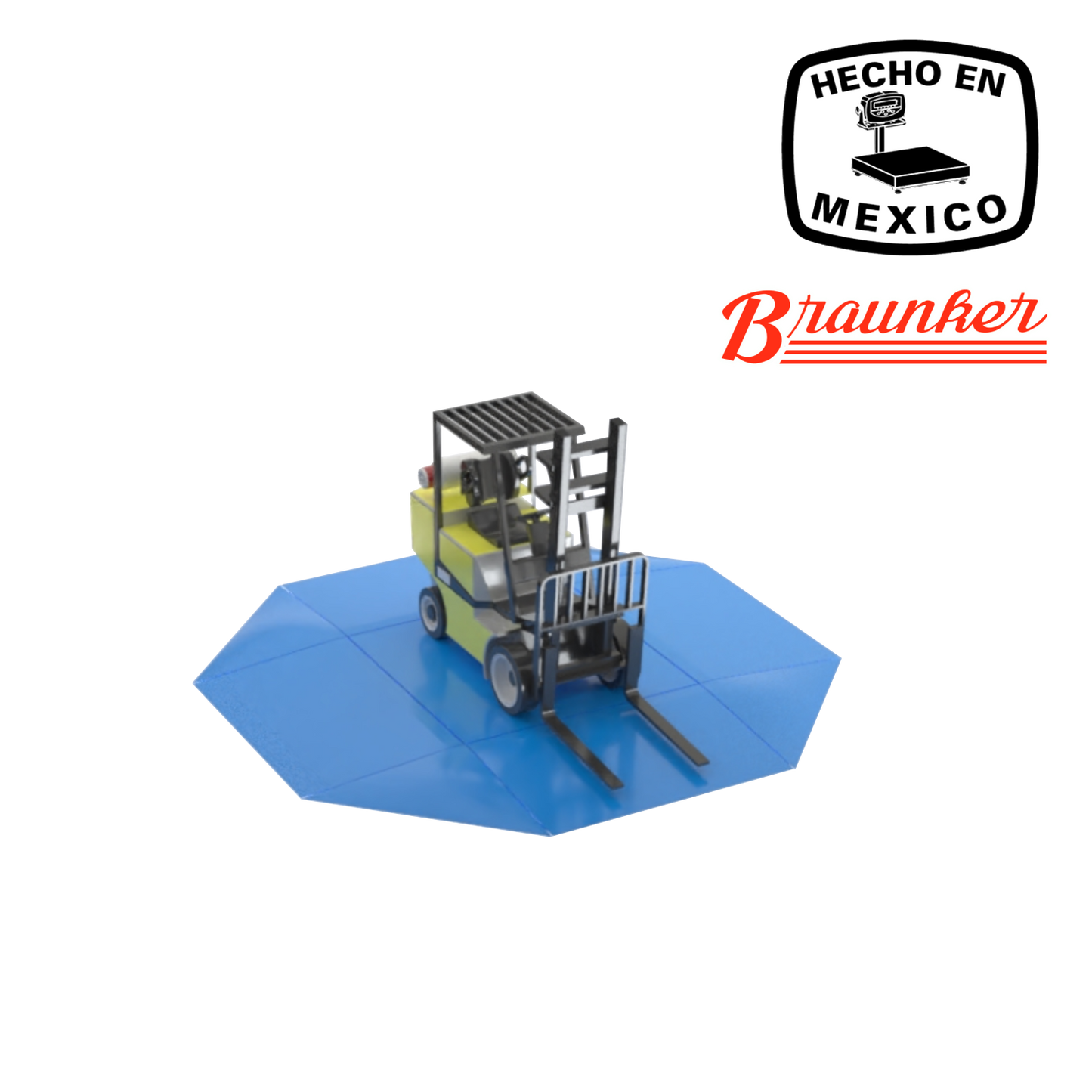 Báscula Braunker Waffle Alto Alcance, 244 x 244 cm, 10,000 Kg