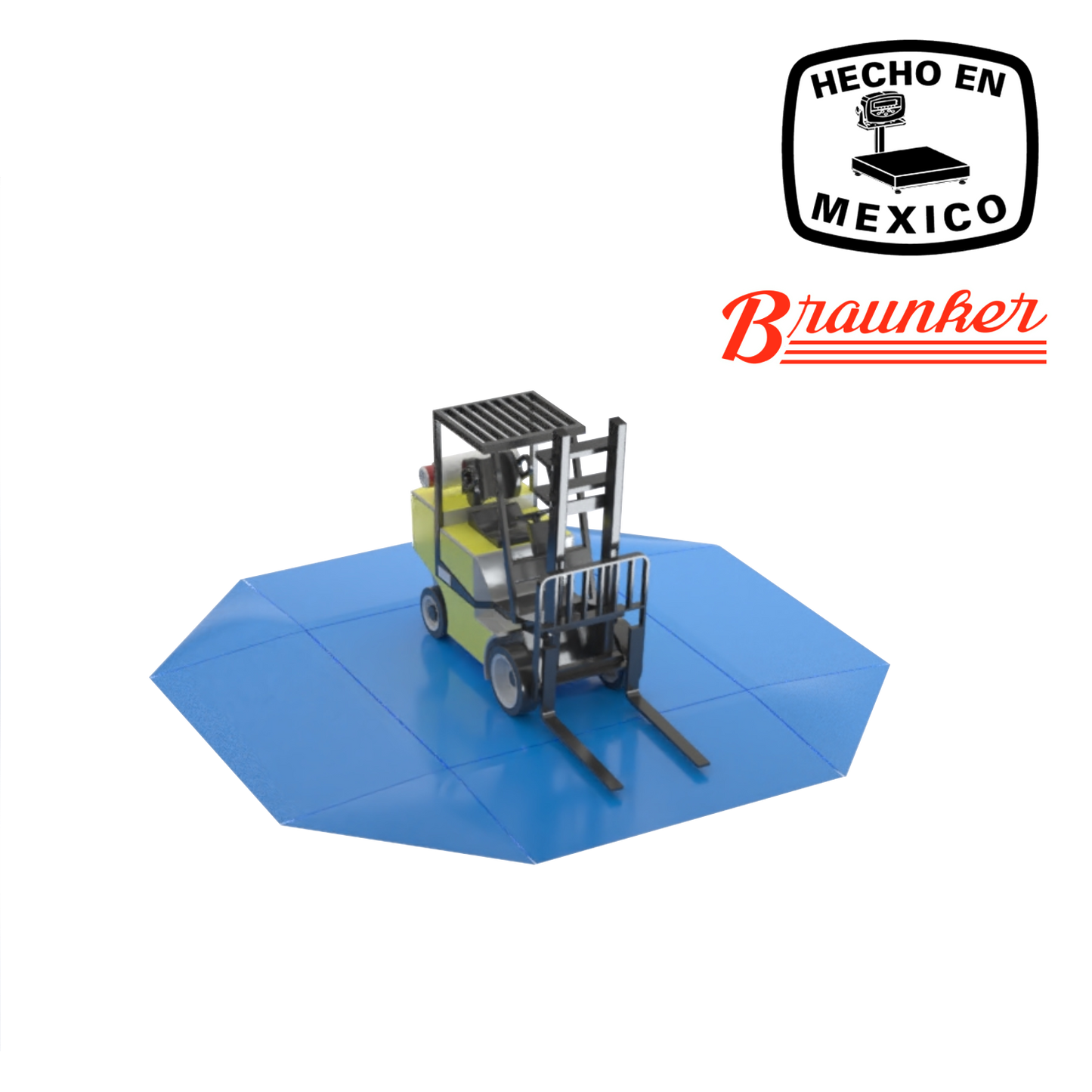 Báscula Braunker Waffle Alto Alcance, 305 x 305 cm, 20,000 Kg