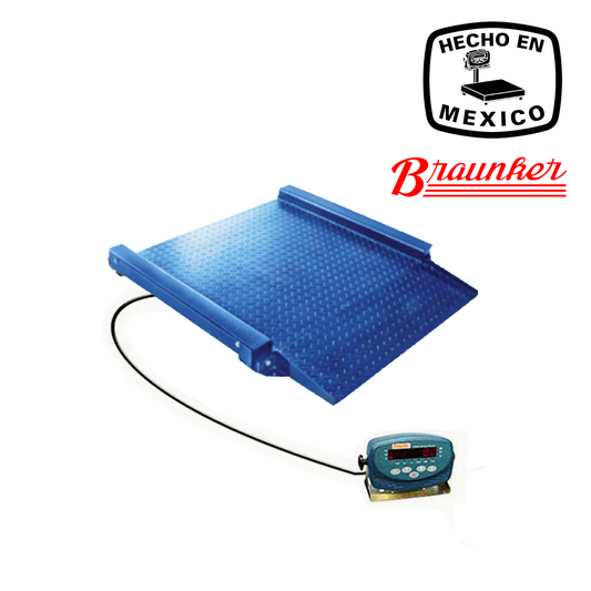 Báscula de Piso Braunker Super Baja, 122 x 122 cm, Desde 1000kg