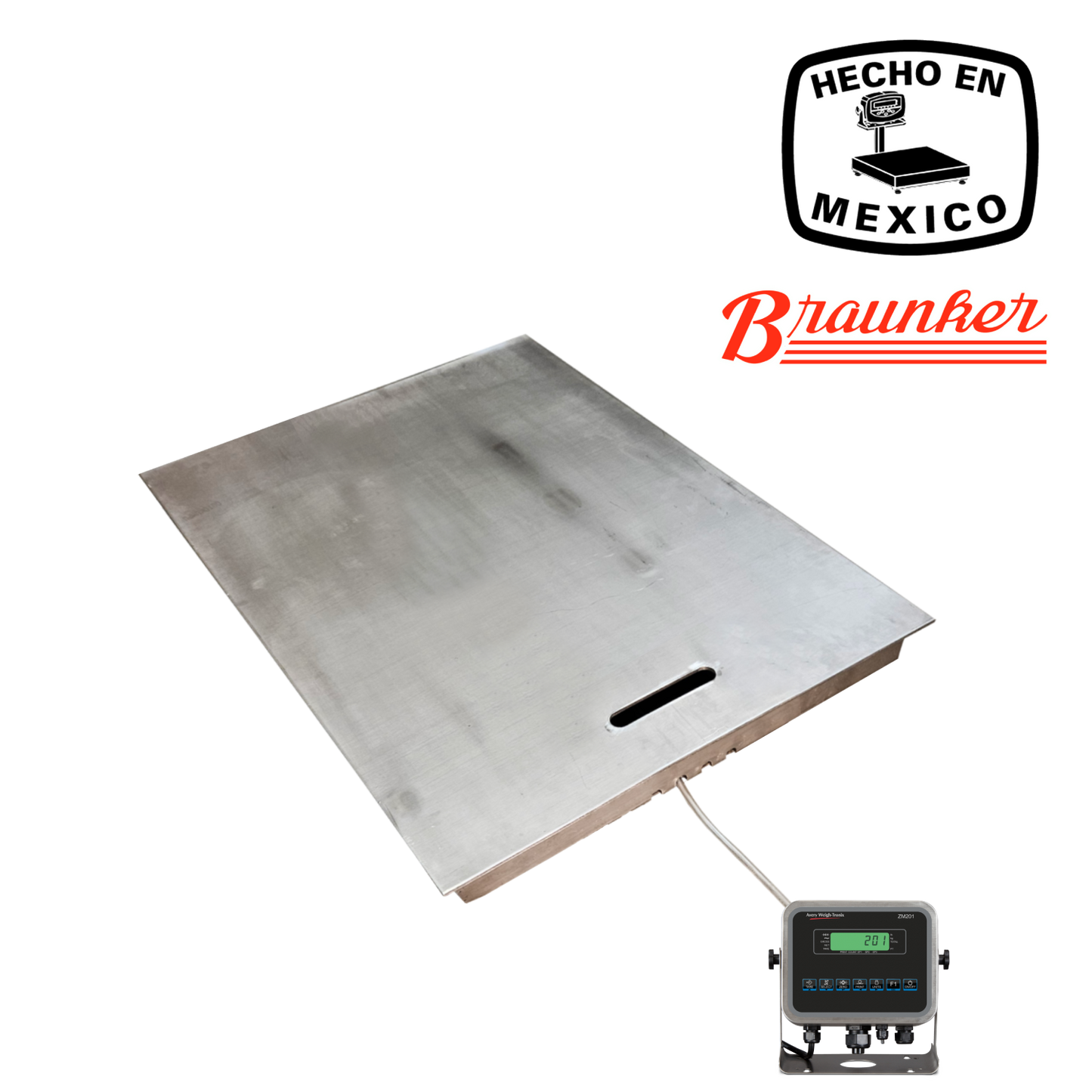 Báscula De Piso Braunker Superlavable, 100 x 120 cm, Inoxidable, Desde 1000Kg