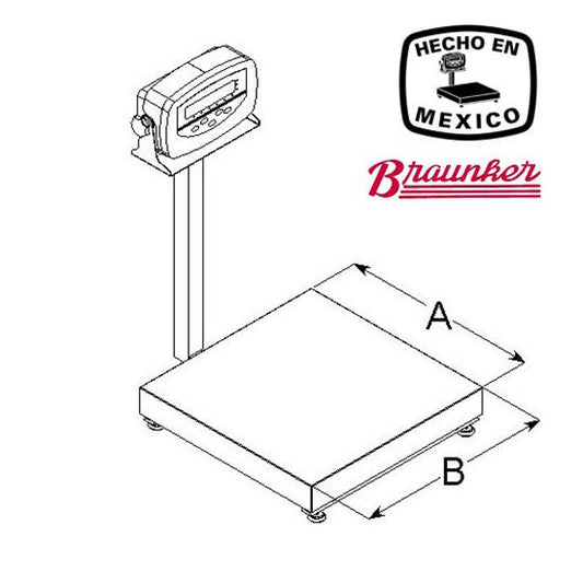 Báscula Braunker Tipo Mesa, Medidas Personalizadas