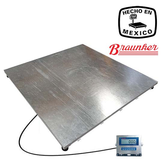 Báscula De Piso Braunker, 152 x 152 cm, Inoxidable, Desde 2000Kg