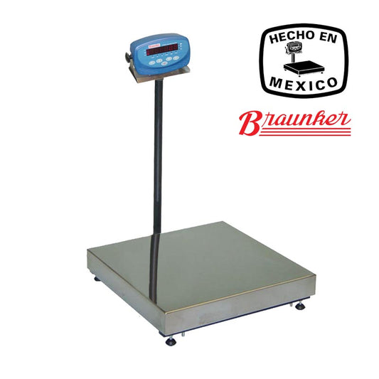 Báscula Braunker De Mesa, 60 x 60 cm, Cubierta Inoxidable, Desde 100Kg