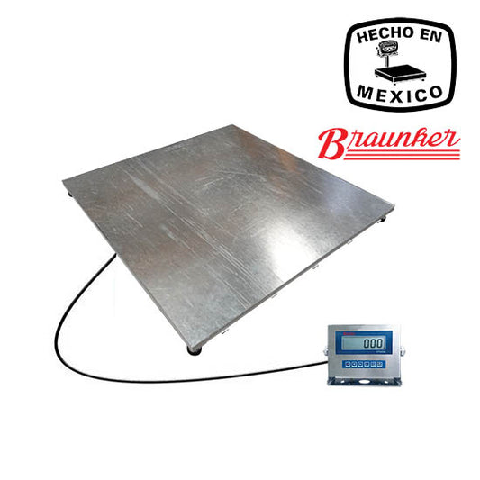 Báscula De Piso Braunker, 122 x 122 cm, Inoxidable, Desde 1000Kg